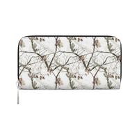 YFSGDLBN Portefeuille long en cuir véritable imprimé camouflage blanc, Noir , Taille unique