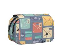 YFSGDLBN Postal Stationery Trousse à crayons avec double coque imprimée