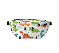 YFSGDLBN Sac à bandoulière coloré avec imprimé dinosaures, sac de poitrine décontracté au quotidien, Noir , Taille unique