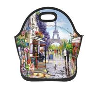 YFSGDLBN Sac à déjeuner isotherme en néoprène Motif Tour Eiffel Paris Street Scene Portable