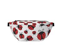 YFSGDLBN Sac banane à bandoulière imprimé coccinelle drôle pour le quotidien décontracté, Noir , Taille unique