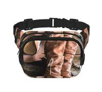 YFSGDLBN Sac banane carré double couche imprimé cowgirl chapeau dans la ferme sac de poitrine décontracté quotidien, Noir , Taille unique