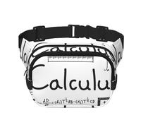 YFSGDLBN Sac banane carré double couche imprimé geek calculus mathématiques geek sac de poitrine décontracté quotidien, Noir , Taille unique