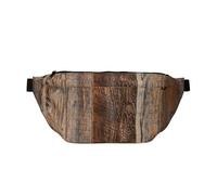 YFSGDLBN Sac de poitrine décontracté en bois marron imprimé, Noir , Taille unique