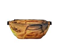 YFSGDLBN Sac de poitrine décontracté imprimé verre à vin coucher de soleil, Noir , Taille unique