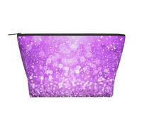 YFSGDLBN Sac de rangement quotidien à paillettes violettes scintillantes pour maquillage, Noir , Taille unique