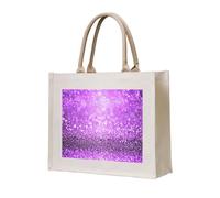 YFSGDLBN Sac de transport en toile avec paillettes violettes scintillantes