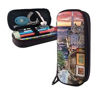 YFSGDLBN San Francisco Trousse à crayons en cuir avec imprimé, Noir , Taille unique, Pochette à monnaie