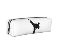 YFSGDLBN Taekwondo Trousse à crayons en cuir avec imprimé arts martiaux, blanc, Taille unique, Pochette à monnaie