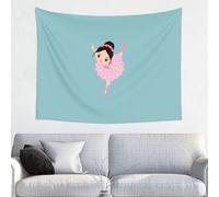 YFSGDLBN Tapisserie murale imprimée Little Ballerina Dancing Girl