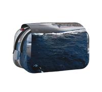 YFSGDLBN Trousse à crayons avec double coquillage imprimé bateau de croisière