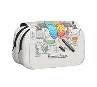 YFSGDLBN Trousse à crayons avec double coquillage imprimé cerveau humain