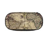 YFSGDLBN Trousse à crayons avec imprimé carte du monde antique, Noir , Taille unique, Pochette à monnaie
