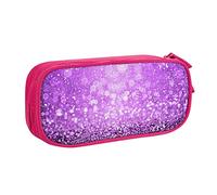YFSGDLBN Trousse à crayons de grande capacité avec imprimé paillettes violettes étincelantes, rose, Taille unique, Pochette à monnaie