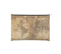 YFSGDLBN Trousse de maquillage réutilisable en papier imprimé carte du monde