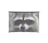 YFSGDLBN Trousse de maquillage réutilisable en papier imprimé raton laveur mignon