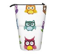 YFSGDLBN Trousse télescopique verticale avec imprimé hiboux et oiseaux