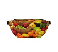 YFSGDLBN Variété de légumes frais fruits imprimé bandoulière sac de poitrine quotidien décontracté, Noir , Taille unique