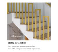 YFSJJ Couleur Or U Main Courante en Forme Escalier,Garde-Corps de Balcon pour Marches Intérieures,Sécurité Antidérapante Extérieure Garde-Corps pour Porche(Size:U 90cm,Color:Doré)