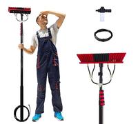 YFSMBD 3.6-6m Tige De Nettoyage Panneau Solaire Photovoltaïque,Perche Telescopique Nettoyage,Brosse télescopique d'alimentation en Eau kit Brosse Haute Fenêtre pour Toits Serres (55cm Brush Head,6M)