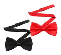 YFTRFR 2 Nœuds Papillon Réglable, Cravate Pré-nouée Design Classique Uni Accessoires de Fete de Mariage, pour Banquet, Wedding, Party, Réunion d'affaires, Noël, Frac(2 Couleur)