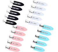 YFTRFR 20 Pièces Pinces à Cheveux Sans Courbure Épingles à Cheveux Sans Plis en Métal pour Femmes le Maquillage et la Coiffure Bangs Clip Plat En Résine Acrylique Pinces Crocodiles