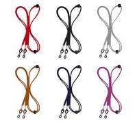 YFTRFR 6 Pièces Cordon Lunettes, Chaîne Accessoires Anti-dérapantes Sangle Réglable Élastique Universelle pour Homme et Femme, Sports de Plein Air, Protection (6 Couleur