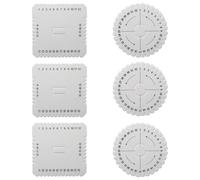 YFTRFR 6 Pièces Disque Rond Carré Tressé Disque de Tressage de Cordon de Perle De Tissage Fait Main Convient aux Débutants Diamètre 10cm Outils Diy Léger Art Amusant Fournitures Artisanat