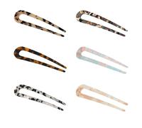 YFTRFR 6 Pièces Épingles à Cheveux U Bâton, Pince Chignon Française Accessoires de Coiffure Acétate de Cellulose pour Femmes, Mariages, Usage Quotidien, Fêtes, Cadeau, Stylisme(6 Couleur)