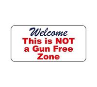 YFULL Plaque en métal vintage avec inscription « Welcome This is Not A Gun Free Zone » - 20,3 x 30,5 cm