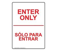 YFULL Signs Plaque verticale en métal Inscription en anglais et espagnol Blanc 20,3 x 30,5 cm