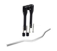 YFWLNZD Moto rehausseur Guidon Support De Montage De Jauge De Relocalisation De Barre Droite De Guidon De Style Club De Moto 32mm 1-1/4 pour Dyna pour Softail Street Bob