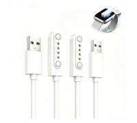 YFYWINSH 2 Pack Magnétique Chargeur Montre Connectée 0.6m, 4 broches 7.62 mm Universel Chargeur Magnétique, USB Câble de Chargement pour Chargeur Montre Enfant aux Trackers d'activité