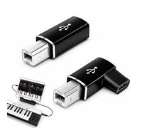 YFYWINSH 2PCS Adaptateur USB C vers USB B à 90°, Angles Droits et Courbés, Cable Imprimante, Cable USB Imprimante Compatible Pianos MIDI, Batteries Électroniques et Appareils USB-C