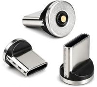 YFYWINSH 3 Pack 360° Magnetic Charging Adapter, Degree Rotating Magnetic Charger USB C Adapter Heads, Magnetic Connector Heads USB C, Fast Charging Dustproof Phone Charging Converter avec Smartphones