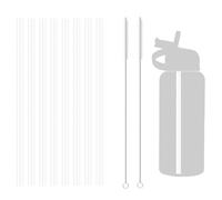 YFYWINSH 8 Pailles Rechange Compatibles avec Tasses Stanley 40 Oz Et 30 Oz Avec 2 Brosse De Nettoyage, Transparentes, Sans BPA, Set De Pailles De Rechange pour Les Verres À Boire Stanley's (24.7 Cm)