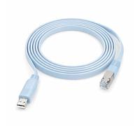 YFYWINSH Console USB câble vers RJ45 pour routeurs/commutateurs RS232 avec puce FTDI pour routeurs et commutateurs Cisco, 1,8 m, compatible Windows, Linux et Mac OS, pour configuration périphériques