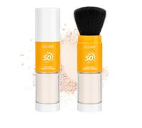 YFYWINSH Poudre de protection solaire minérale SPF 50 PA ++ pour le visage et le cuir chevelu, translucide, durable, légère, respirante, contrôle de l'huile, finition mate naturelle, toutes les peaux