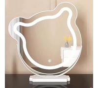 YFZNWHX Miroir cosmétique Intelligent Bear Head, Miroir de Table de Maquillage à LED avec Base Stable, Gradation Continue, antidéflagrant, imagerie Claire, Interrupteur à capteur Tactile
