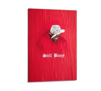 YG Still Brazy Couverture d'album signée limitée, couverture d'album de musique, chanteuse pop hip-hop, rap - Décoration murale sur toile pour fille et garçon, adolescent - 40 x 60 cm - Style cadre