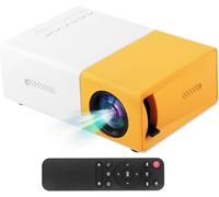 YG300 Mini Projecteur Portable Home Cinéma Smart TV Laser Beamer 3D Cinéma LED Vidéoprojecteur pour Film 4k 1080P Via Port HD (Jaune)