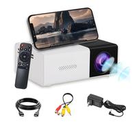 YG300 Mini projecteur Portable,Videoprojecteur Full HD 1080P à Faible Bruit pour Le cinéma à Domicile,projecteur de Film extérieur Compatible avec PC/DVD/Phone/HDMI/USB/Audio,Rétroprojecteur (Noir)