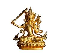 YGAKX Bouddha Statue Decoration Zen Deco Vie Statuette Bouddhisme tibétain Bouddha Manjushri Bodhisattva Temple dédié aux majestueuses Statues de Bouddha, Ornements Feng Shui à la Maison