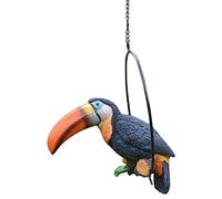 YGAKX Maison Jardin Oiseaux Toucan Sculpture Décoration Murale Résine Perroquet Pic Statues Tenture Murale Décoration Artisanat Arbres Ornements