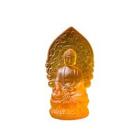 YGAKX Sculptures Statue Decoration Interieur Bouddha Statuette Petite Statue de Bouddha Portable solennelle du Bouddha Amitabha Le Temple consacre des Ornements Bouddha Portable