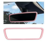 Ygapuzi Cadre de protection pour rétroviseur de voiture, coque de protection en silicone compatible avec modèle 3 modèle Y, accessoires de voiture mignons (rose)