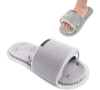 Ygapuzi Épurateur de pieds de douche,nettoyeur de pieds en silicone souple avec ventouses antidérapantes, pantoufle exfoliante pour masseur de pieds et apaise les pieds fatigués pour - 1 pièces (Gris)