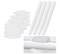 Ygapuzi Films de Protection de poignée de Porte de Voiture, Autocollants de Protection de Tasse de Porte, Protection de Peinture de Voiture Transparente pour éviter Les Rayures, Paquet de 4