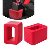 Ygapuzi paquet de 2 Support de ceinture de sécurité, Boucle de ceinture de sécurité arrière en silicone pour voiture Couvre-boucle de ceinture de sécurité facile d'accès pour les enfants (Rouge)