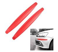 Ygapuzi Protecteur de Pare-Chocs Avant arrière pour Voiture, Protection d'angle, Bandes de Caoutchouc Anti-Collision, revêtement d'habillage Anti-Rayures pour Voitures SUV, camions, Lot de 2 (Rouge)